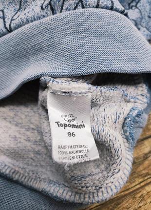 Толстовка, кофта с капюшоном, topomini, р. 80-86, 12-18мес.