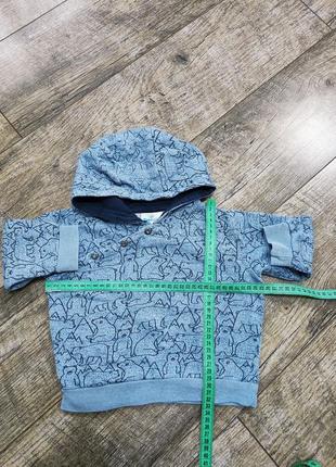 Толстовка, кофта с капюшоном, topomini, р. 80-86, 12-18мес.