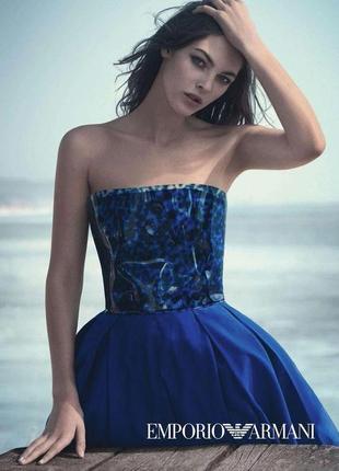Тренд шовкове плаття emporio armani корсет пластик платье шелк премиум бренд подиум1 фото