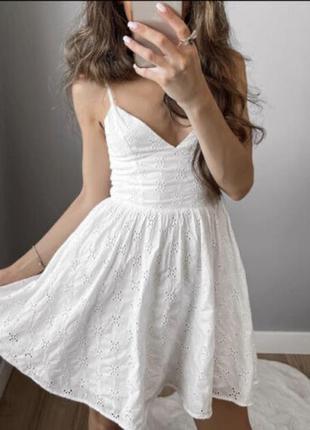 Білий сарафан zara сукня zara белый сарафан