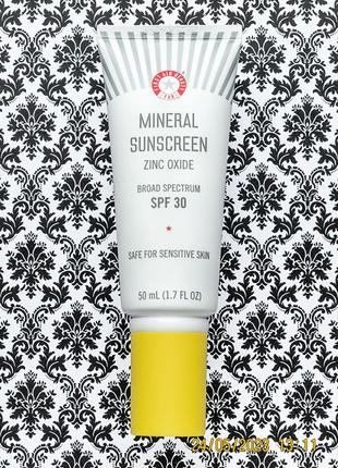 Сонцезахисний крем із 20% оксидом цинку first aid beauty fab mineral sunscreen zinc oxide spf 30