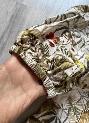 Блуза в принт h&m linen blend 2