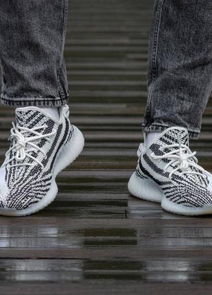 Женские кроссовки adidas yeezy boost 350 v2 zebra #адидас2 фото