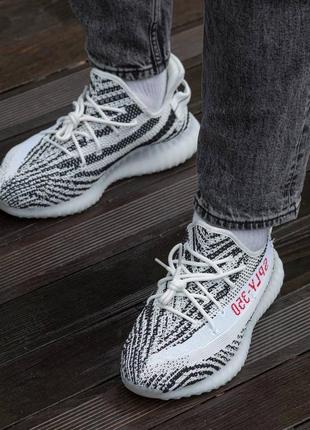 Мужские кроссовки adidas yeezy boost 350 v2 zebra #адидас