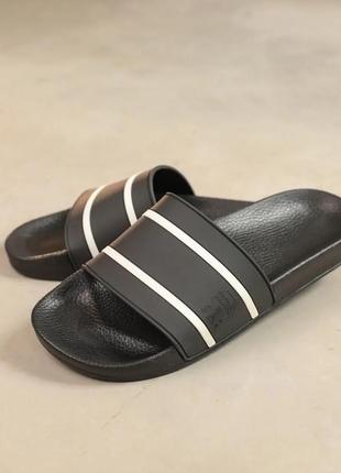 Стильные черные шлепанцы, шлепки, капцы мужские резиновые/резина - мужская обувь на лето