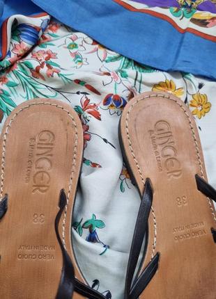Шкіряні шльопанці, шльопанці вєтнамки, літнє взуття, босоніжки, шльопки, брендові шльопанці2 фото