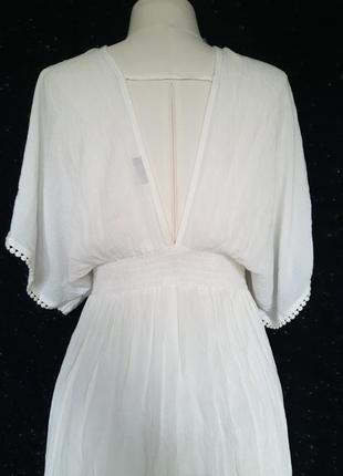 100% вискоза. женское  натуральное молочное вискозное платье вышивка  сарафан вышиванка фотосессия7 фото