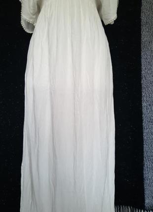 100% вискоза. женское  натуральное молочное вискозное платье вышивка  сарафан вышиванка фотосессия9 фото