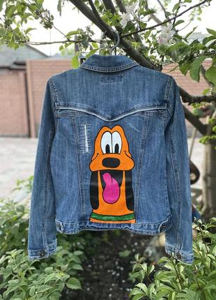 Джинсовая куртка, джинсовая куртка с рисунком, джинсовая курточка, джинсовка