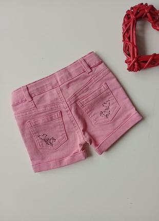 Розовые шорты с стразами 6-12м3 фото