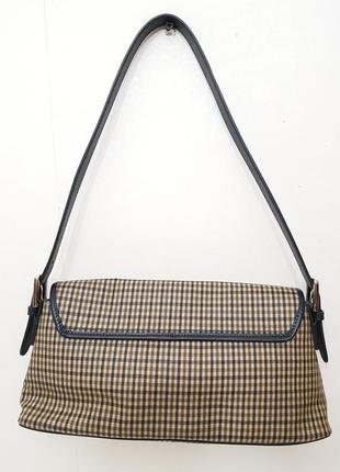 Трендовая сумка багет премиум бренд aquacutum англия канвас + кожа5 фото