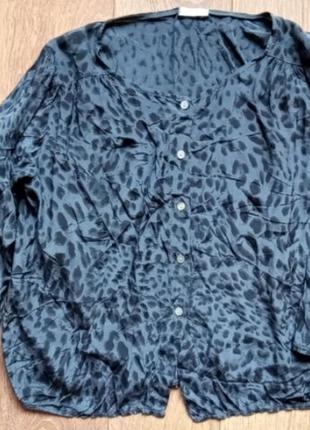 Натуральна блуза леопардового принта италия
