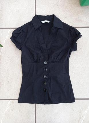 Сорочка new look чорна класична блузка футболка