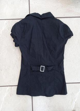 Рубашка new look черная классическая блузка футболка5 фото