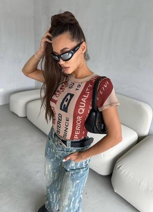 Футболка женская в стилі diesel