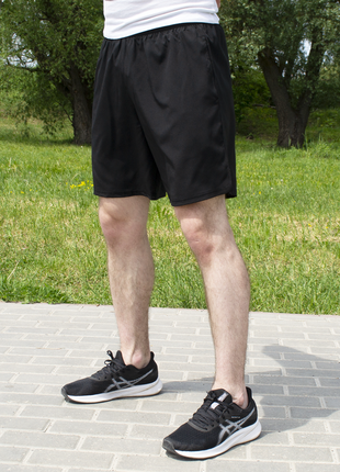 Чоловічі спортивні шорти highway для бігу спортазлу футболу чорного кольору розмір l
