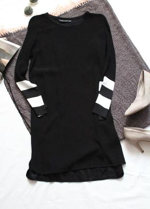 Черное платье zara м размер 38 короткое платье зара