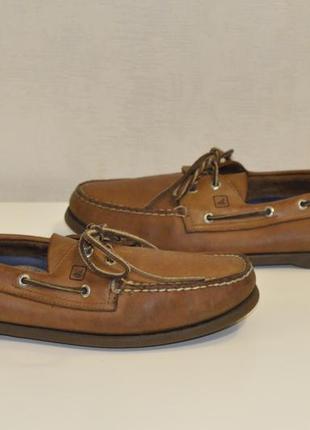 Чоловічі шкіряні туфлі мокасини sperry