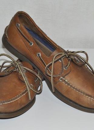 Чоловічі шкіряні туфлі мокасини sperry2 фото