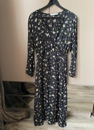 Платье zara с цветочным принтом8 фото
