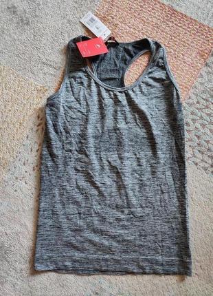 Спортивная бесшовная зональная майка борцовка f&f active