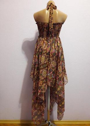 Классное пляжное шифоновое платье сарафан туника парео. размер 46.3 фото