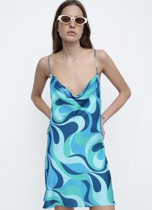 Коротка сукня zara платье вискоза2 фото