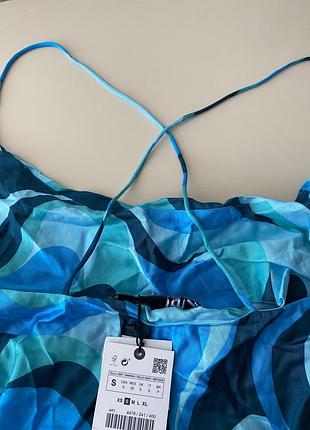 Коротка сукня zara платье вискоза7 фото