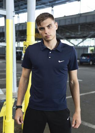 Футболка polo nike синий