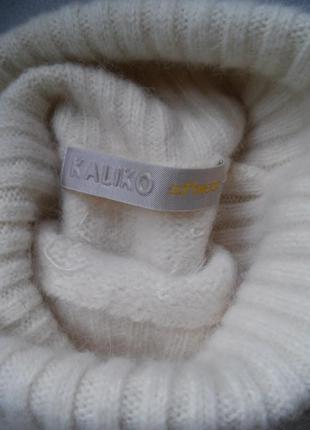Настоящий ангоровый белоснежный свитер нарядный оверсайз kaliko3 фото