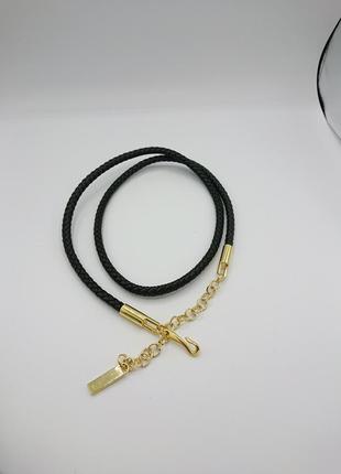 Шкіряний пояс в стилі chanel