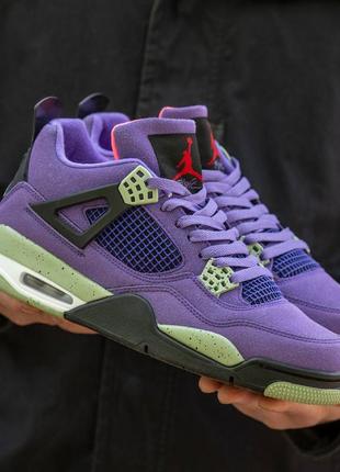 Женские кроссовки air jordan retro 4 paris purple suede 37-38-40-41