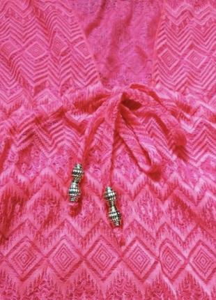 Ажурна мереживна пляжна туніка на куліске/ брендове плаття на купальник3 фото