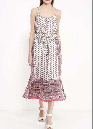 Шикарный длинный сарафан, платье на тонких бретелях с поясом и боковыми разрезами