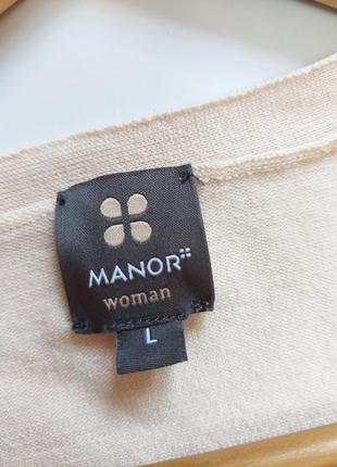 Жіноча стильна ніжна бежевого кольору кофта джемпер на гудзиках від високоякісного бренду manor women2 фото