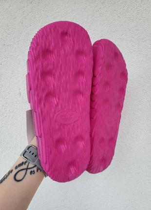 Шлепанцы розовые фуксия adidas adilette pink2 фото