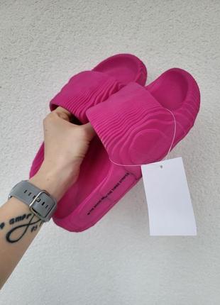 Шлепанцы розовые фуксия adidas adilette pink3 фото