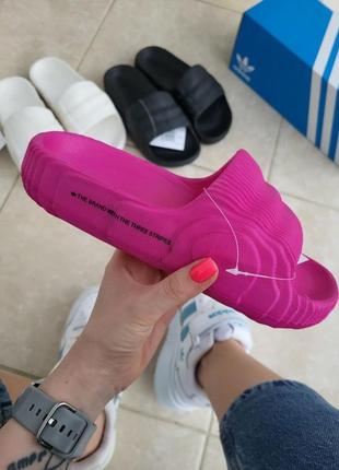 Шлепанцы розовые фуксия adidas adilette pink5 фото