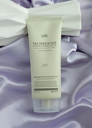 Маска-пілінг для шкіри голови lador tea tree scalp clinic hair pack 200ml1 фото