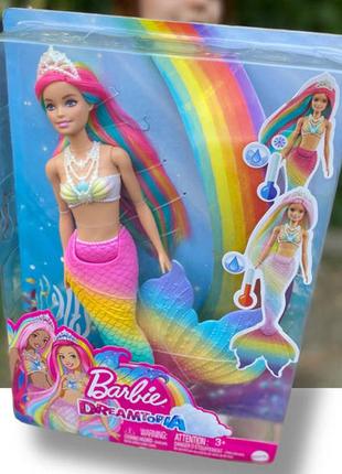 Лялька барбі русалочка змінює колір barbie dreamtopia rainbow magic mermaid doll mattel1 фото