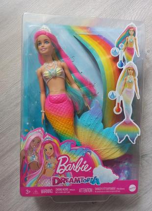 Лялька барбі русалочка змінює колір barbie dreamtopia rainbow magic mermaid doll mattel5 фото