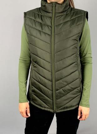 Жилет женский утепленный елка хаки