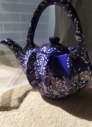 Керамический чайник, чайник сувенирный, лейка7 фото