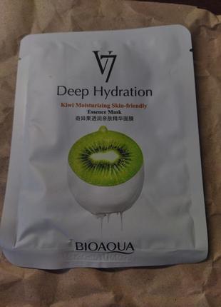 Тканевая витаминная маска для лица bioaqua v7 deep hydration киви1 фото