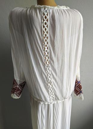 Блуза в етно стилі 100% віскоза.3 фото