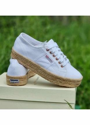 Текстильные джинсовые коттоновые кеды- эспадрильи superga 39 40 размер