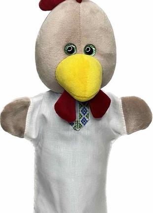 Мягкая игрушка рукавичка петушок бежевый 33 см м075