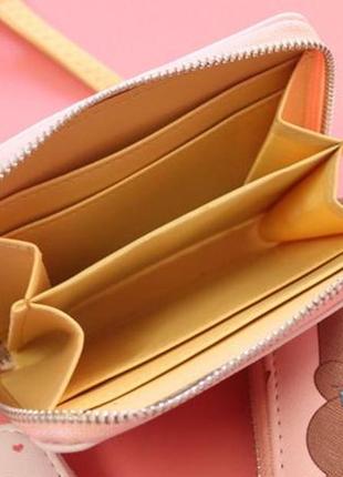 Хіт! новий трендовий короткий гаманець клатч рожевий фламінго на блискавці8 фото