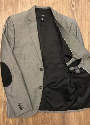 Новый мужской пиджак h&m (48р)9 фото