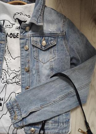 Актуальная джинсовая куртка, джинсовка4 фото